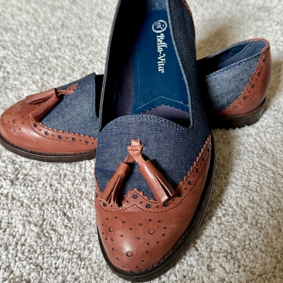 Bella Vita blue jean tassel shoe - Picture 2 of 5